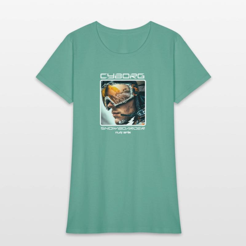 Cyborg Snowboarder - flat spin