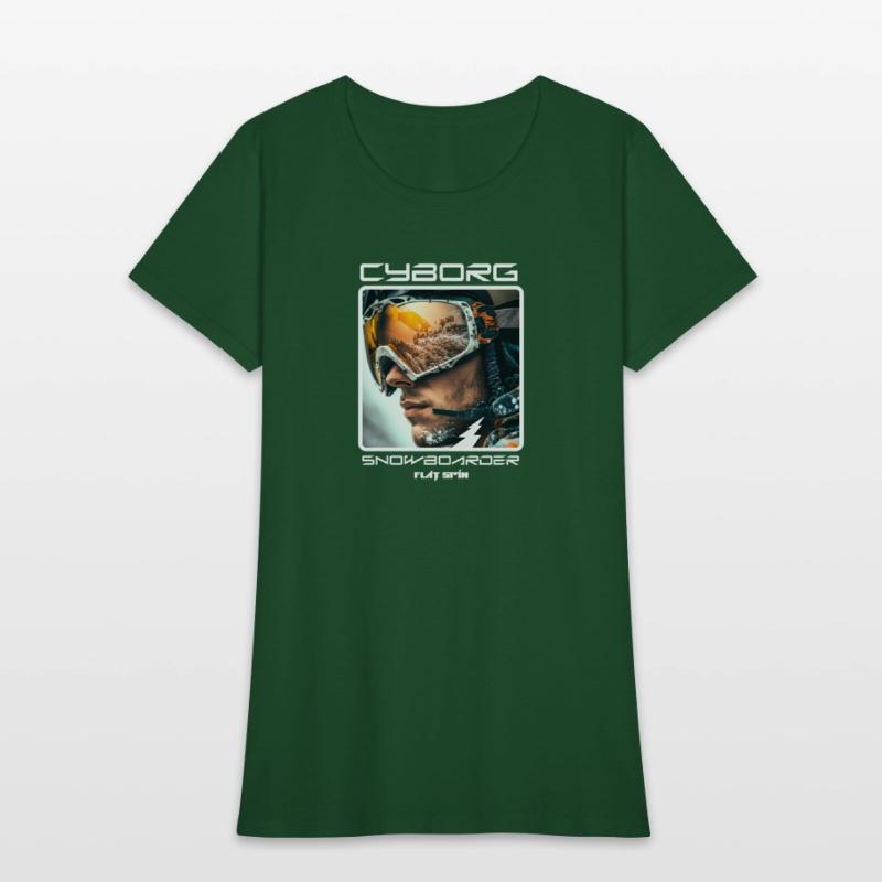 Cyborg Snowboarder - flat spin