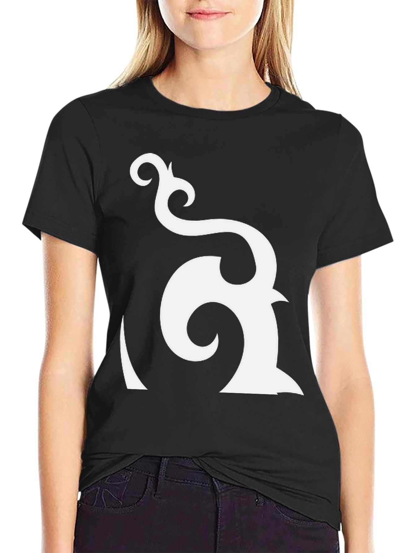 Abstract Graphic Black T-Shirt - Modern Design