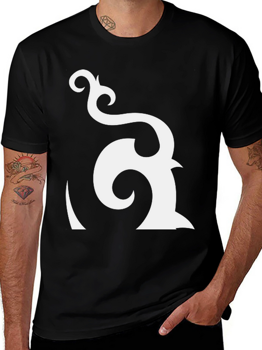 Abstract Graphic Black T-Shirt - Modern Design