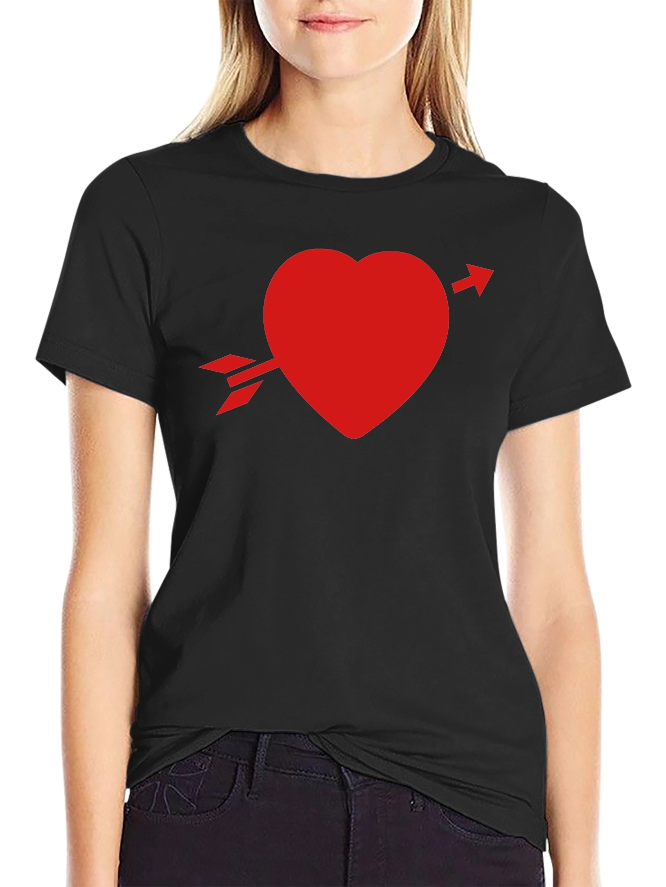 Heart Arrow Black T-Shirt