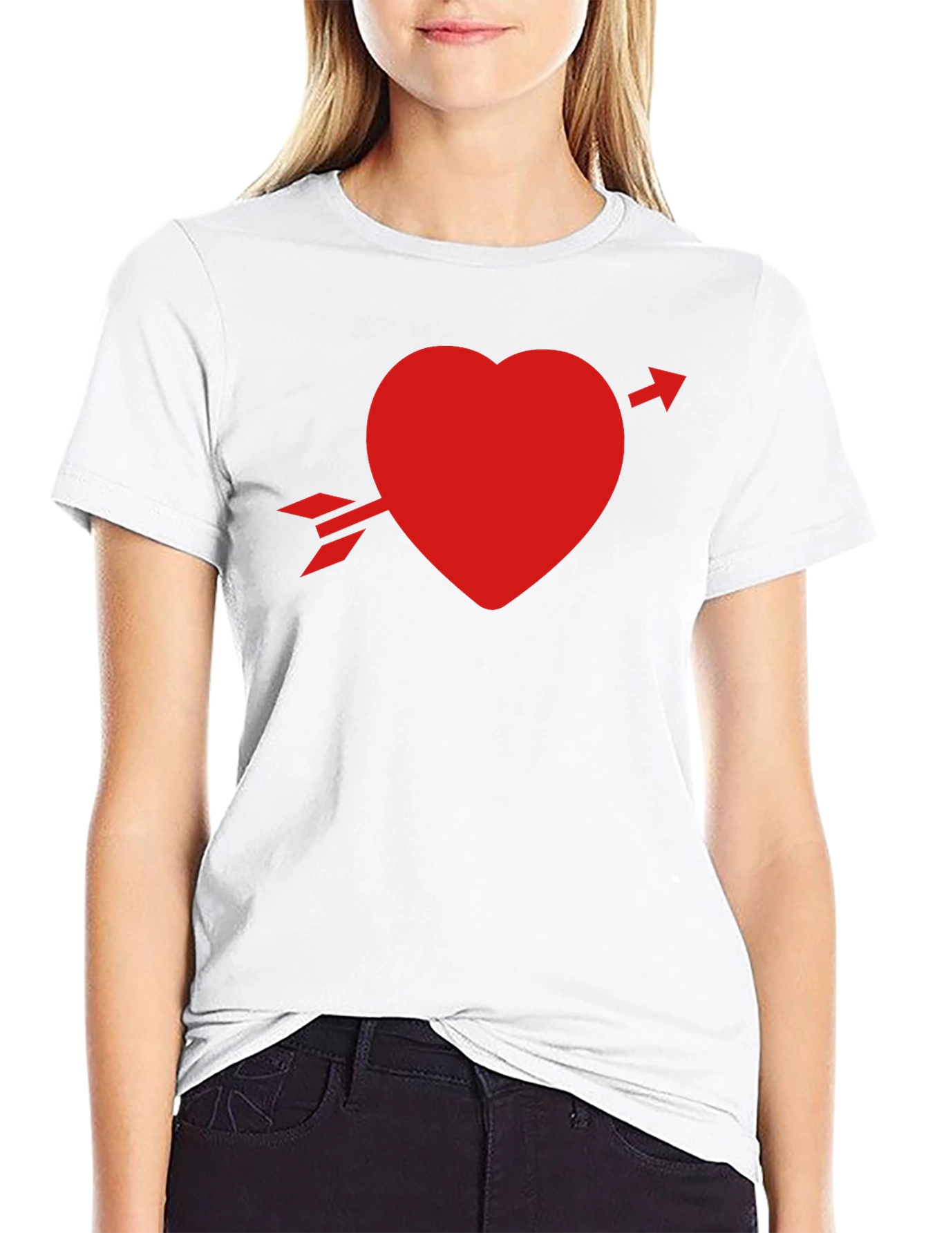 Heart Arrow Black T-Shirt