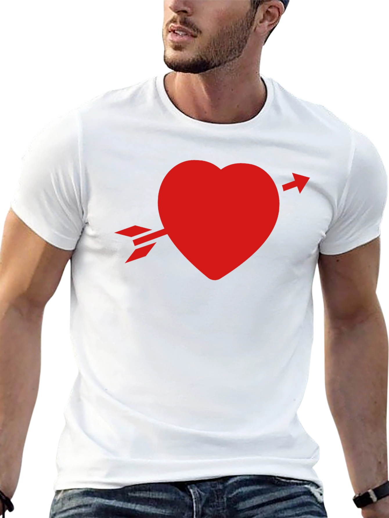 Heart Arrow Black T-Shirt