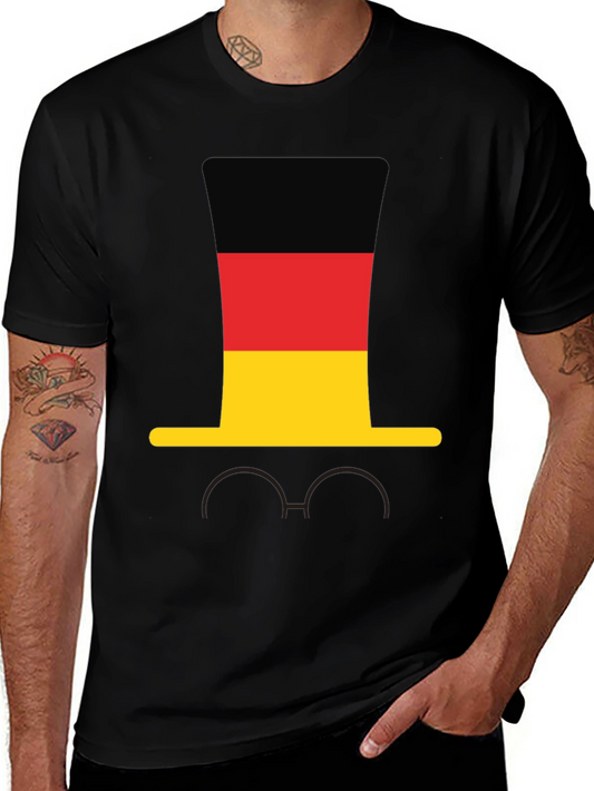 Germany Flag Hat & Glasses T-Shirt