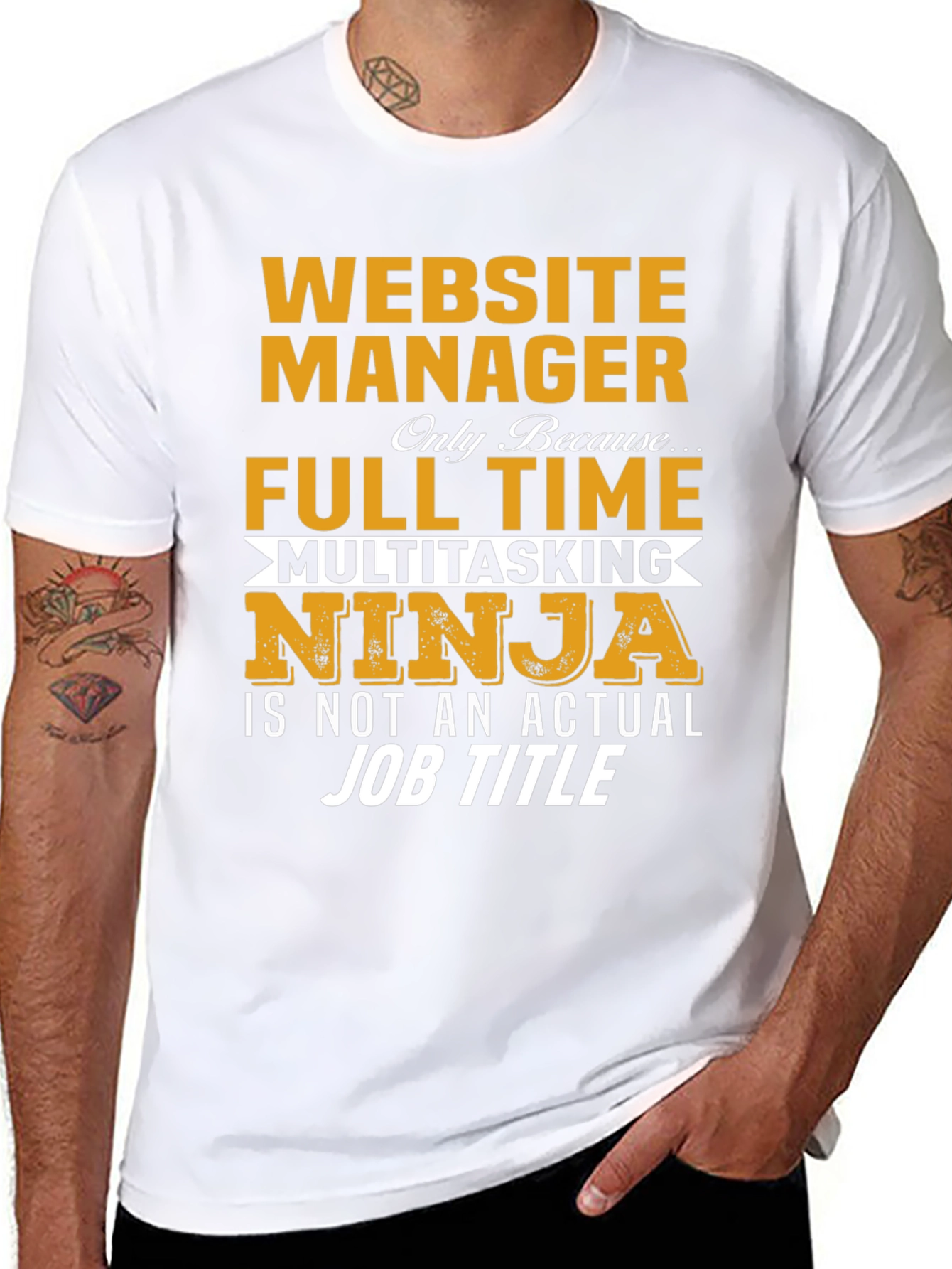 Website Manager Full Time Multitasking Ninja T-Shirt