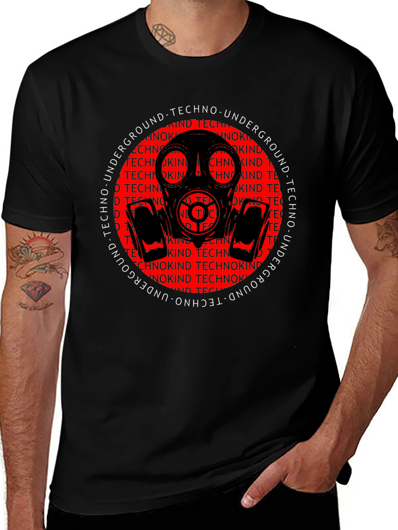 Techno Underground Gas Mask Graphic Tee