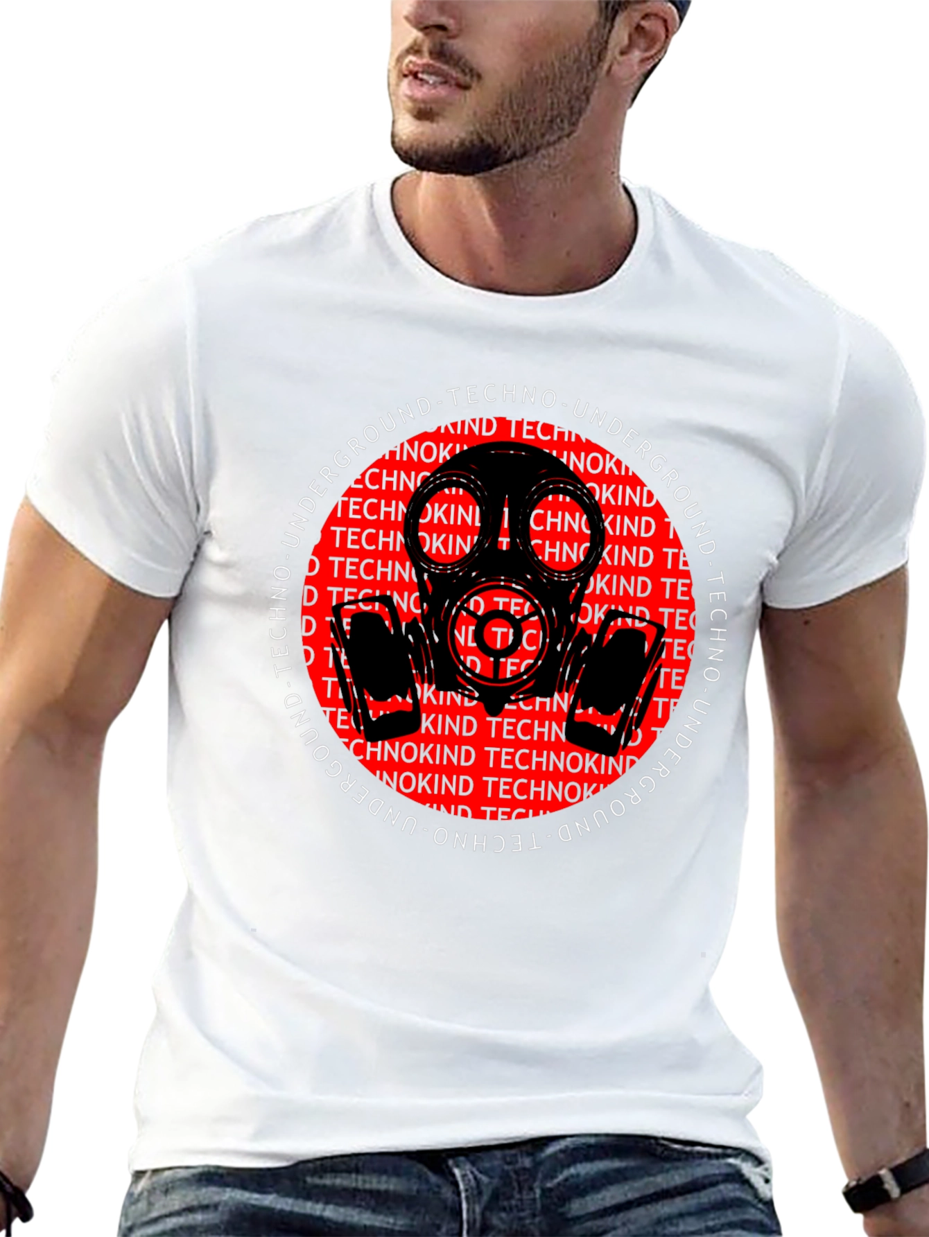 Techno Underground Gas Mask Graphic Tee