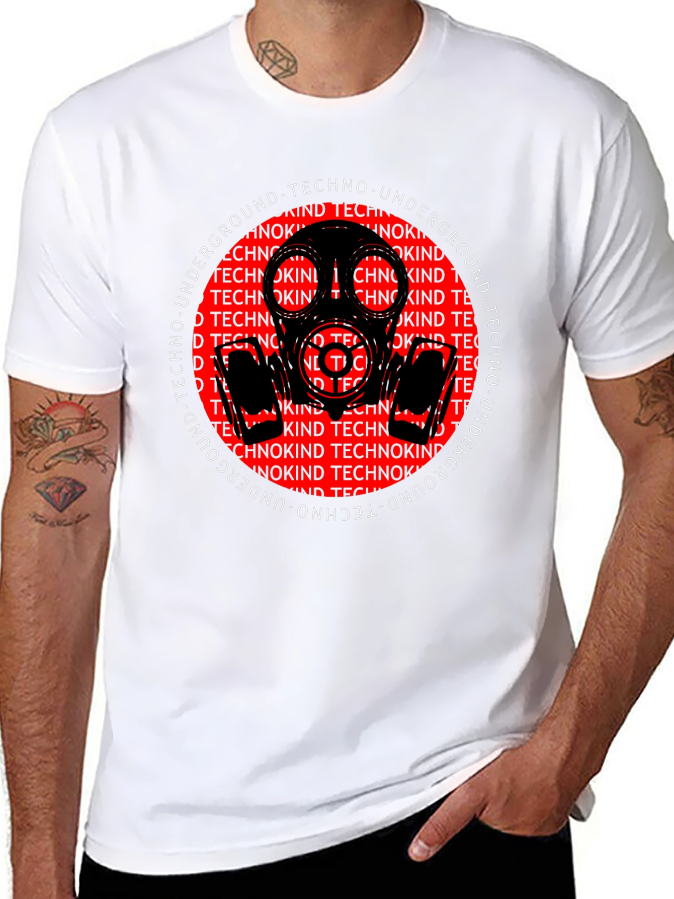 Techno Underground Gas Mask Graphic Tee