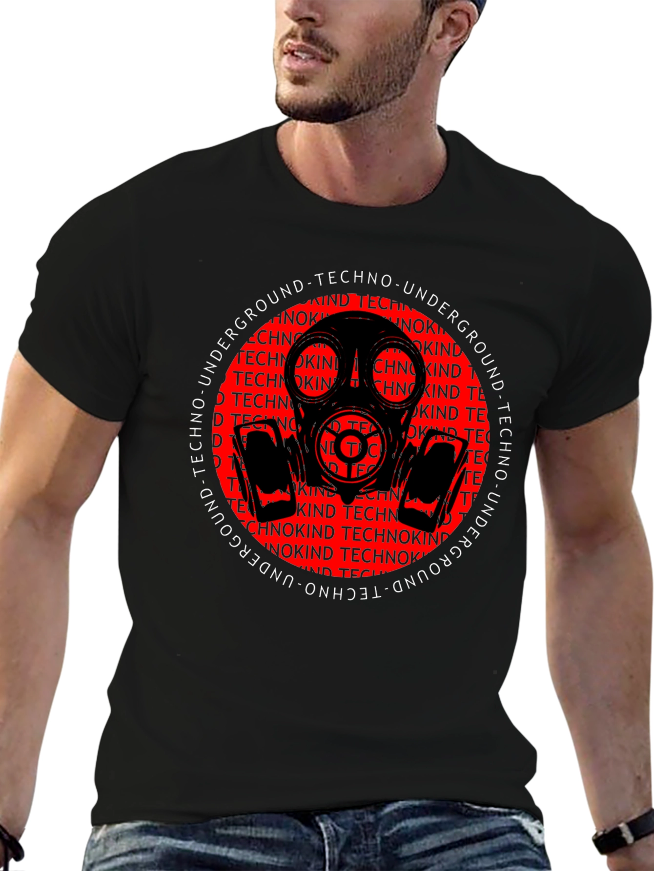 Techno Underground Gas Mask Graphic Tee
