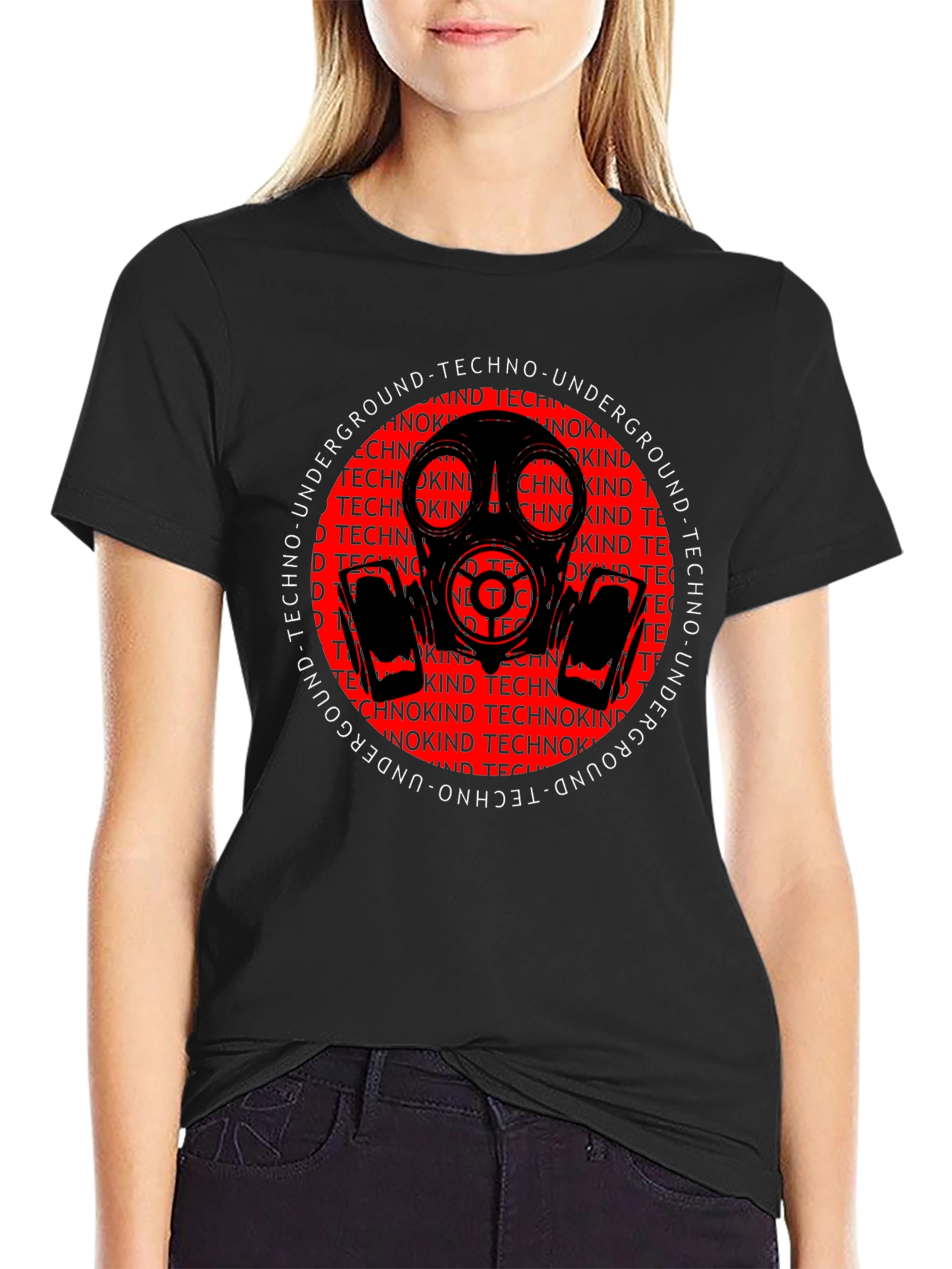 Techno Underground Gas Mask Graphic Tee
