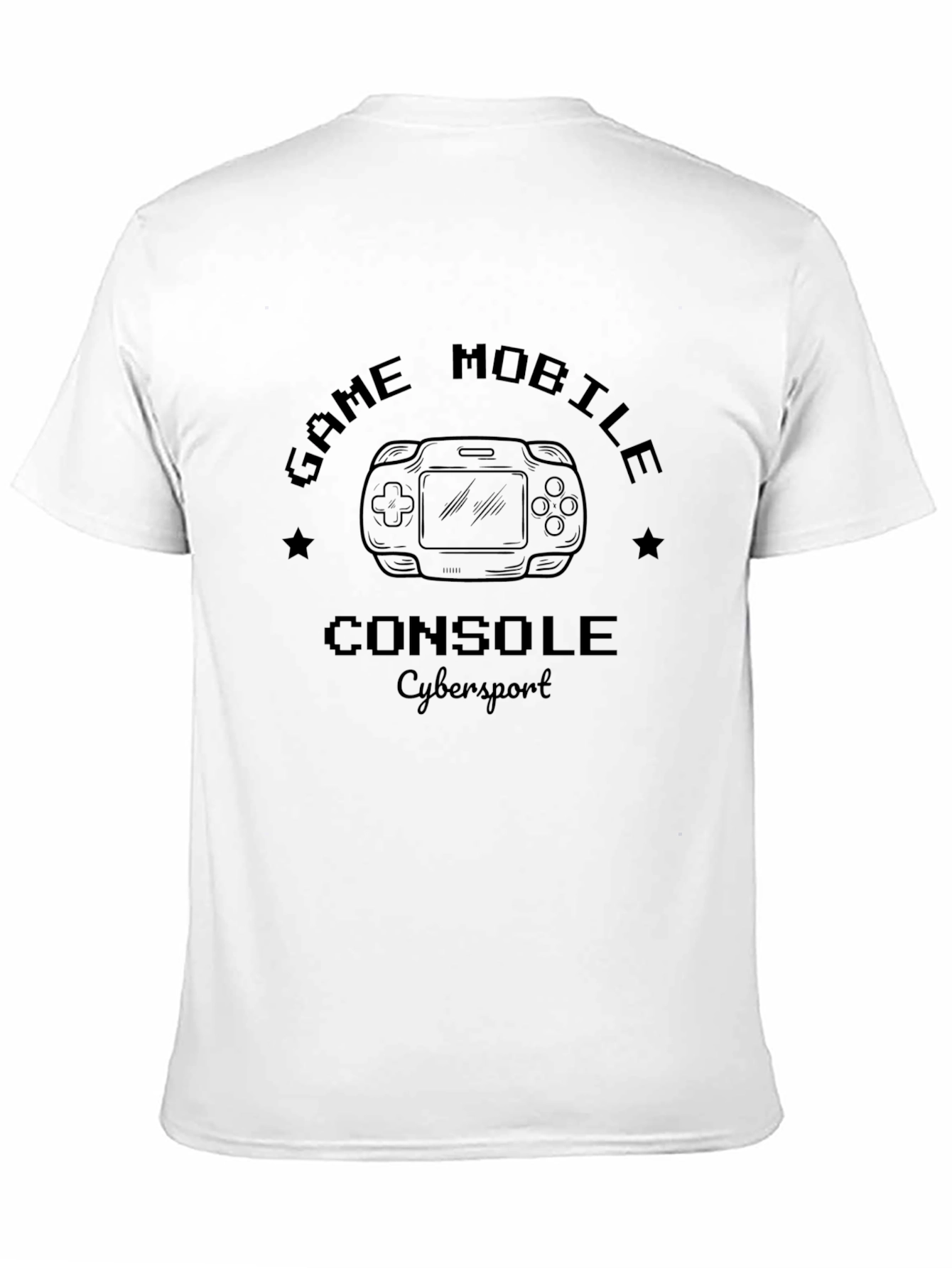 Mobile Game Console Graphic T-Shirt - Black Gamer Style