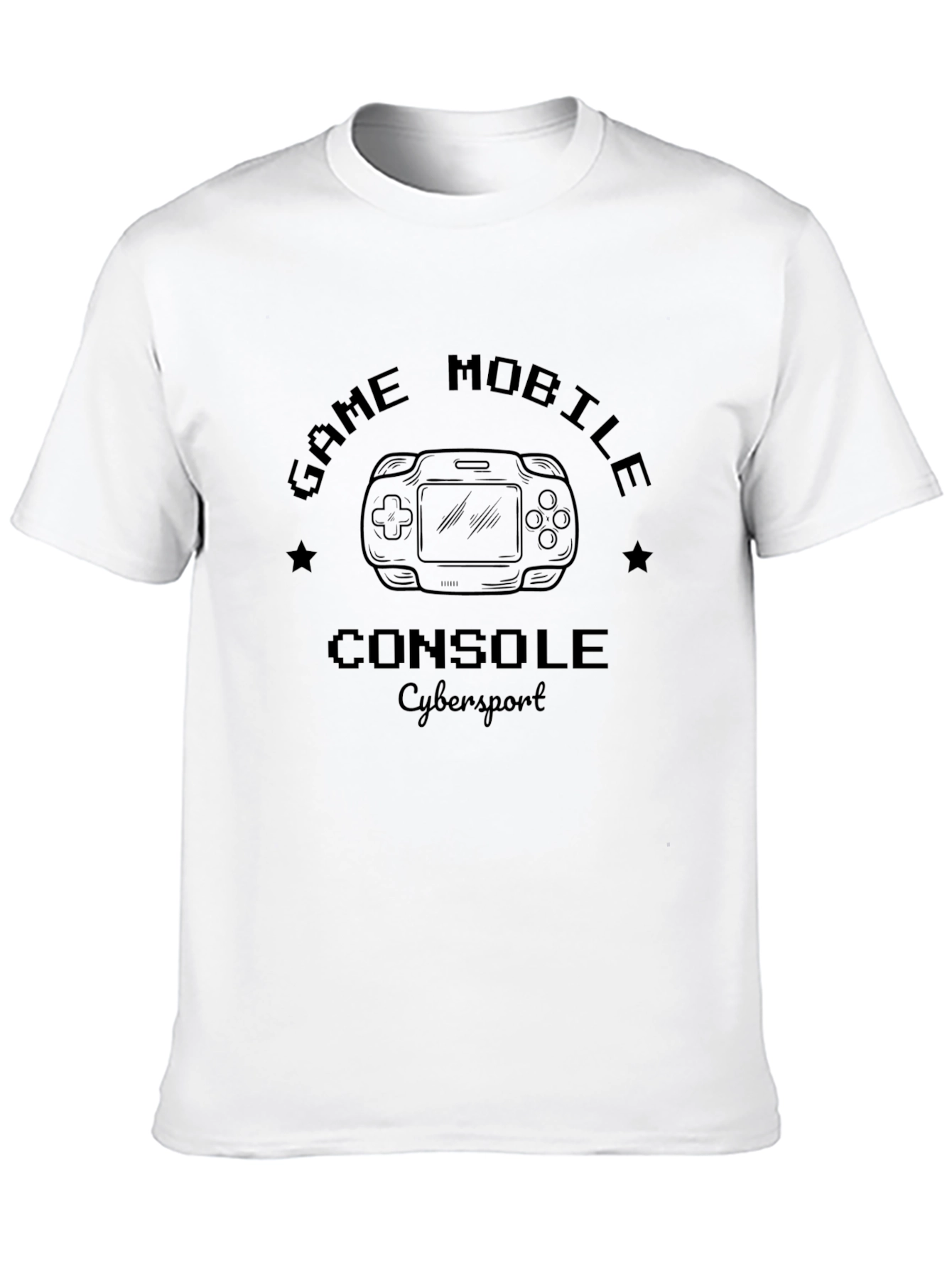 Mobile Game Console Graphic T-Shirt - Black Gamer Style