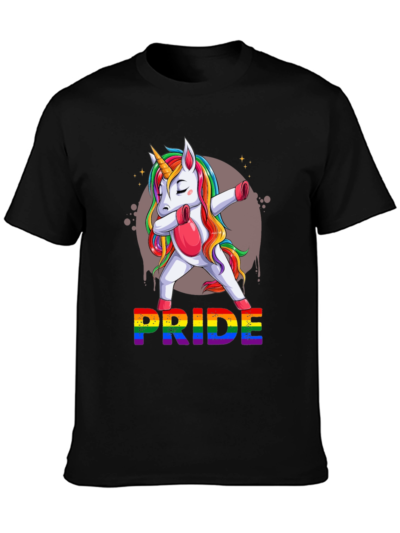 Pride Unicorn Dabbing Graphic T-Shirt