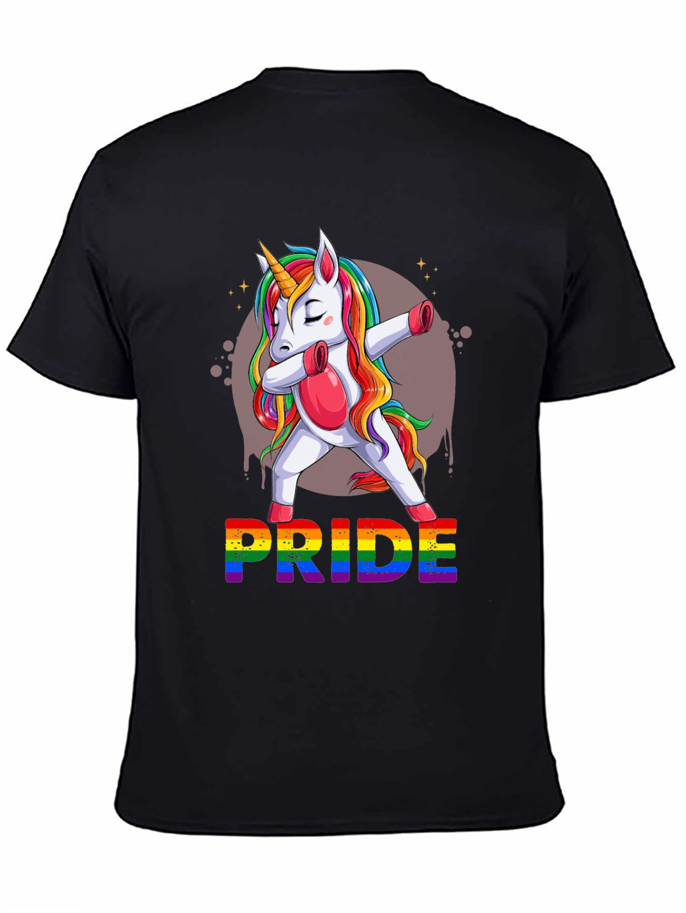 Pride Unicorn Dabbing Graphic T-Shirt