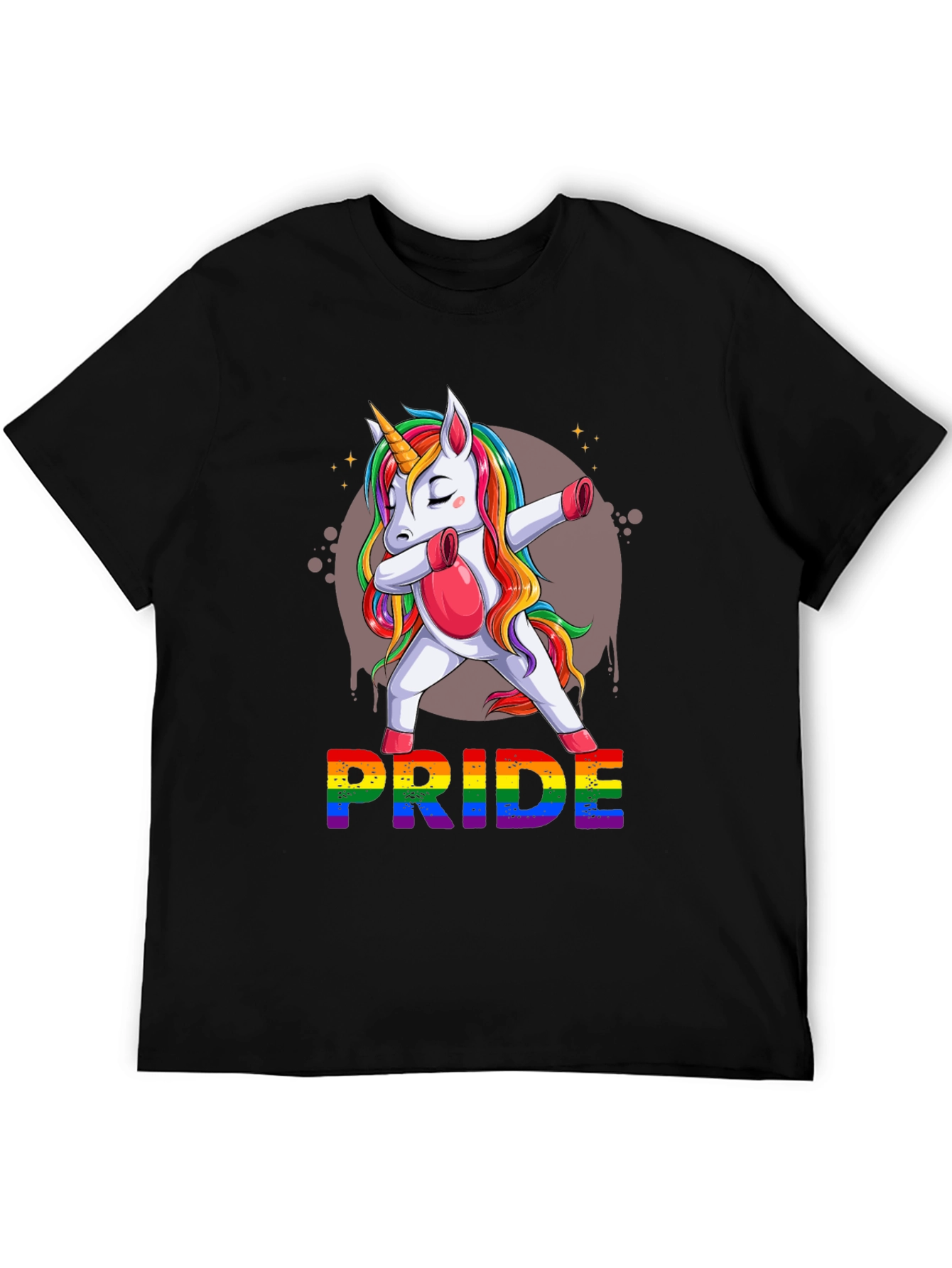 Pride Unicorn Dabbing Graphic T-Shirt