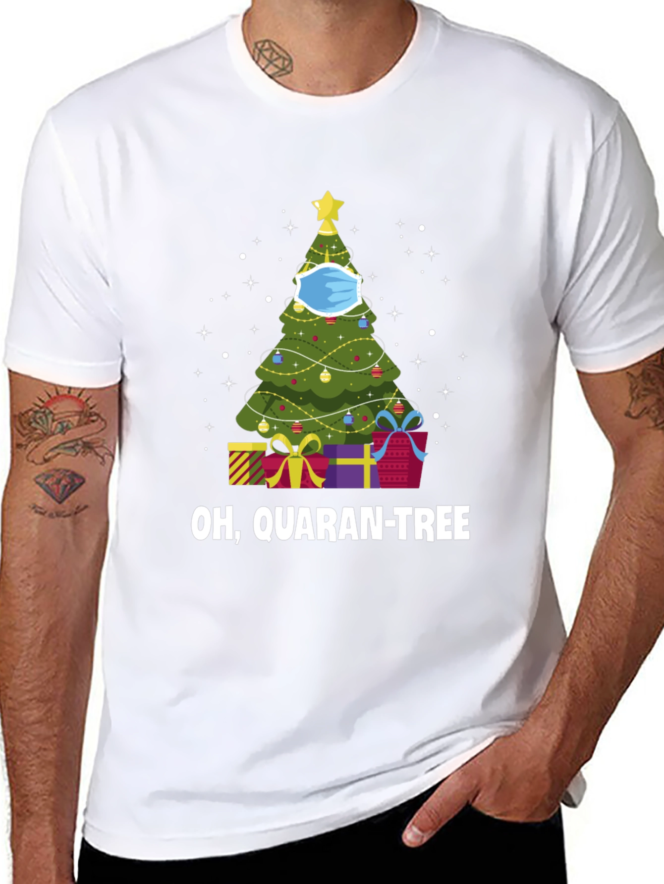 Quaran-Tree Christmas T-Shirt