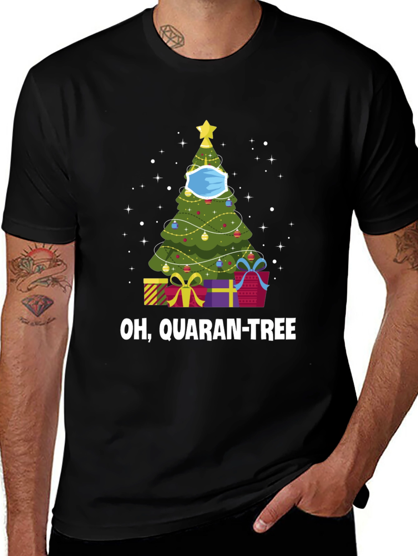 Quaran-Tree Christmas T-Shirt