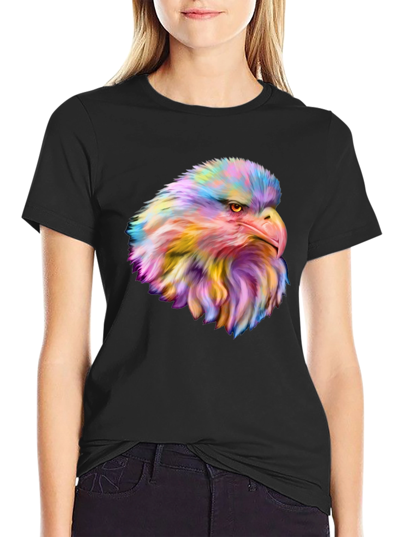 Rainbow Eagle Graphic Tee - Stylish Mens T-Shirt