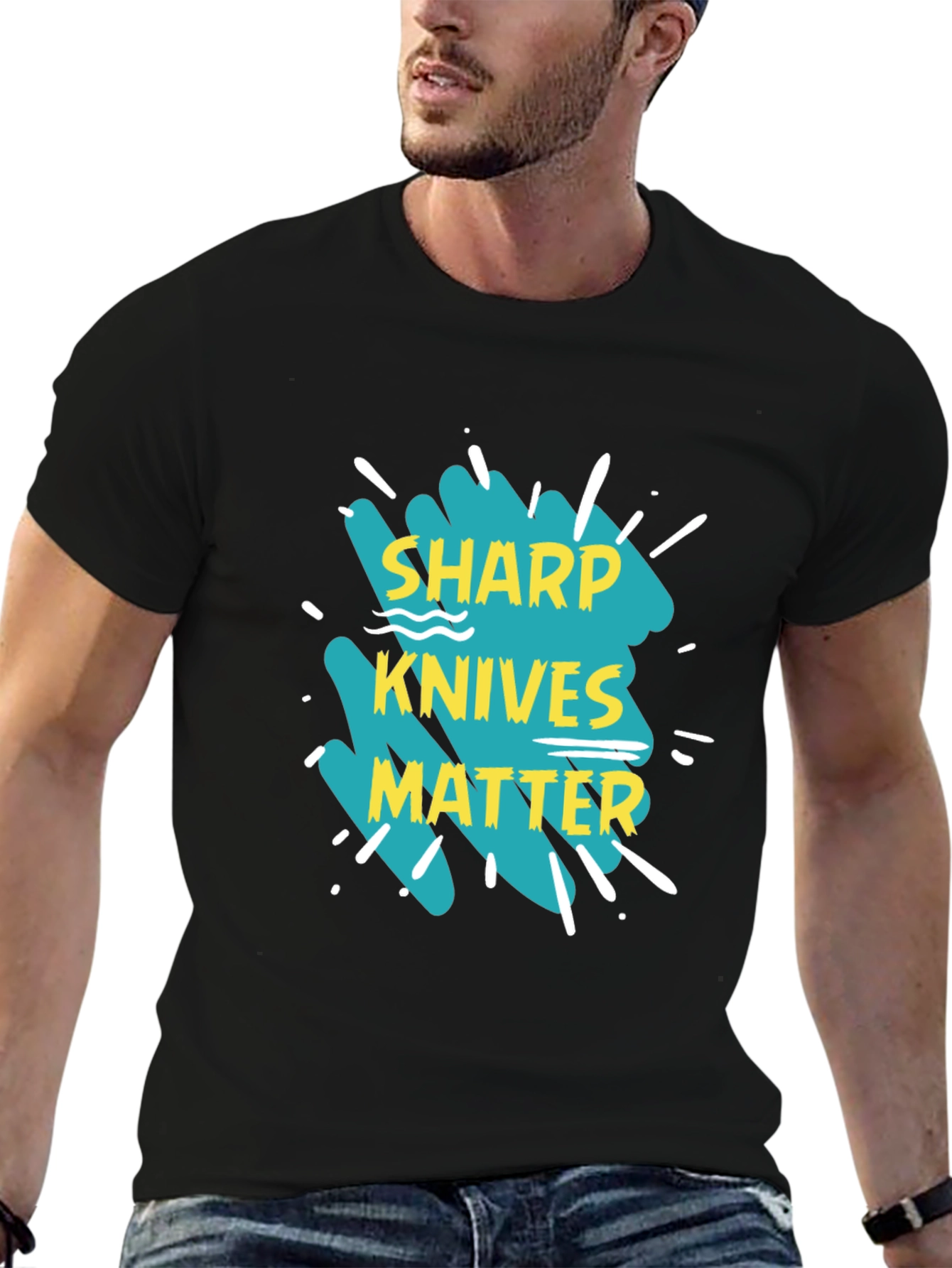 Sharp Knives Matter Graphic Tee - Black