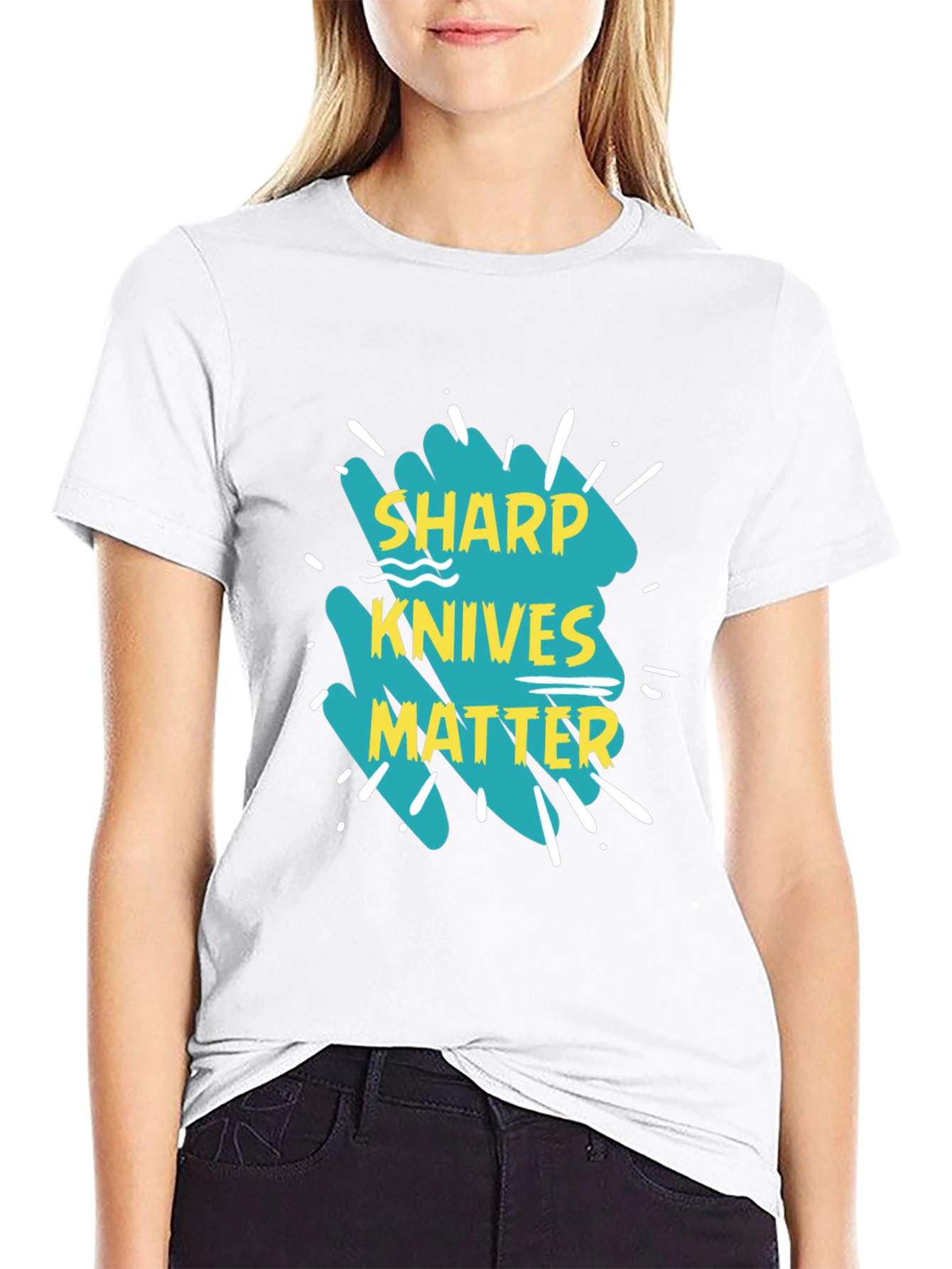 Sharp Knives Matter Graphic Tee - Black