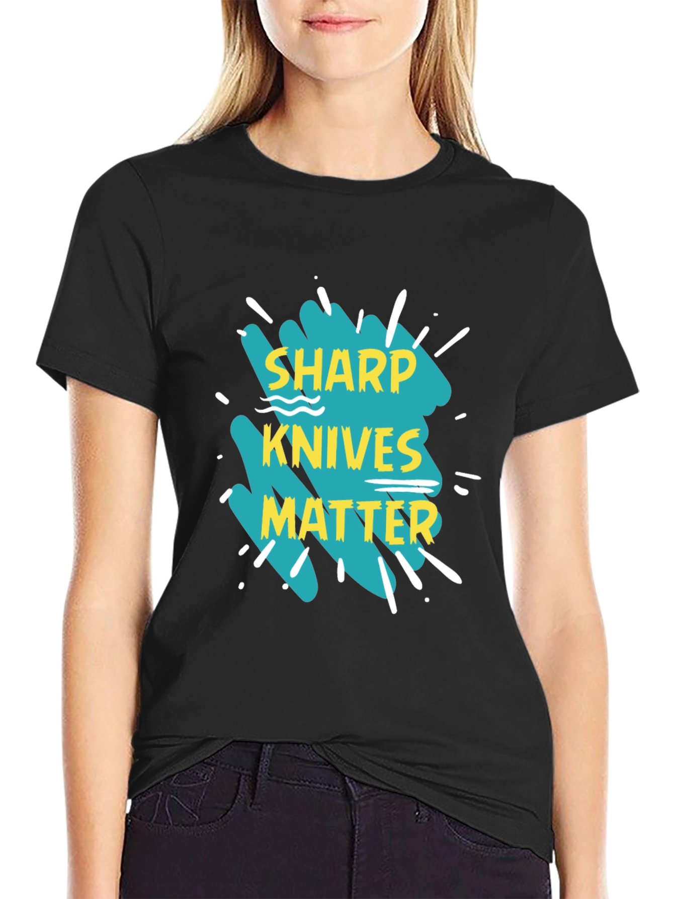 Sharp Knives Matter Graphic Tee - Black