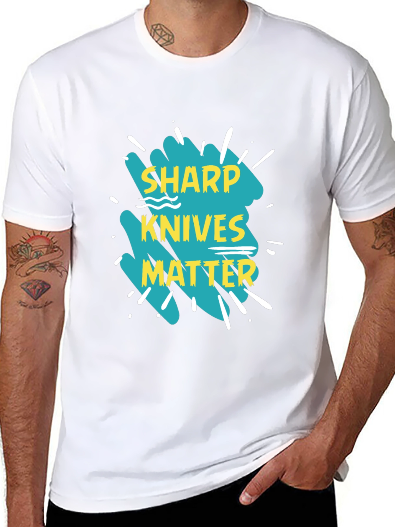 Sharp Knives Matter Graphic Tee - Black