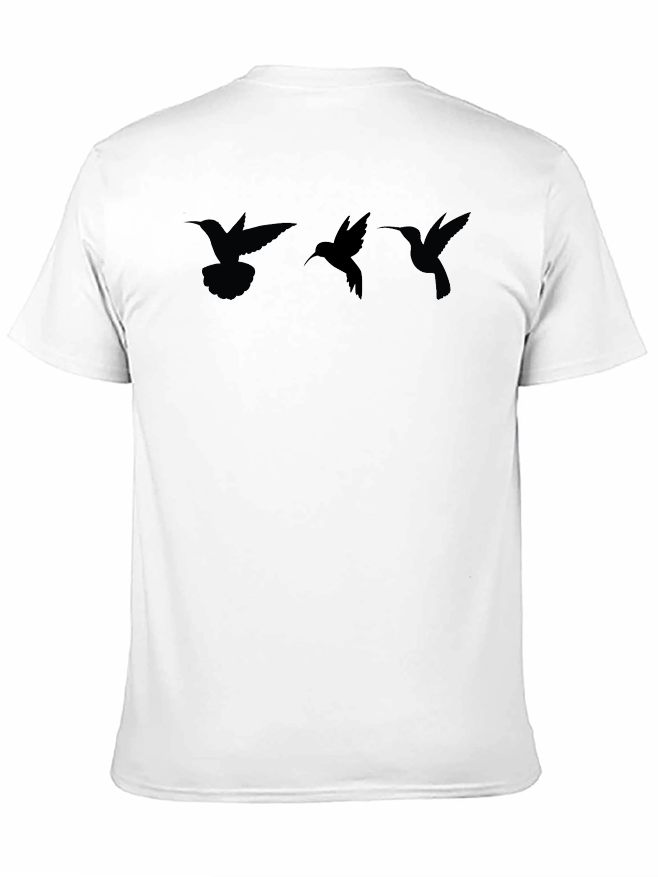 Hummingbird Silhouette Graphic Tee - Stylish Black Shirt