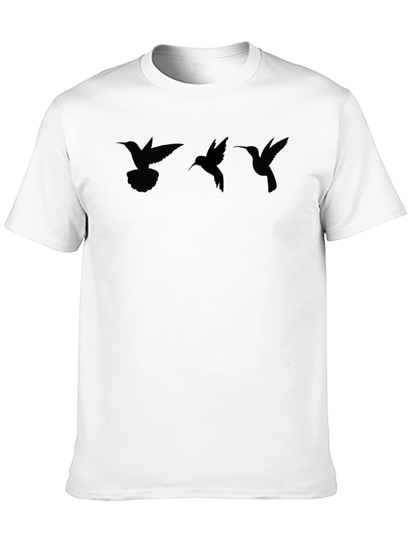 Hummingbird Silhouette Graphic Tee - Stylish Black Shirt