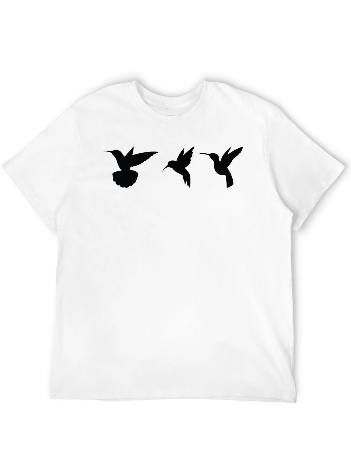 Hummingbird Silhouette Graphic Tee - Stylish Black Shirt