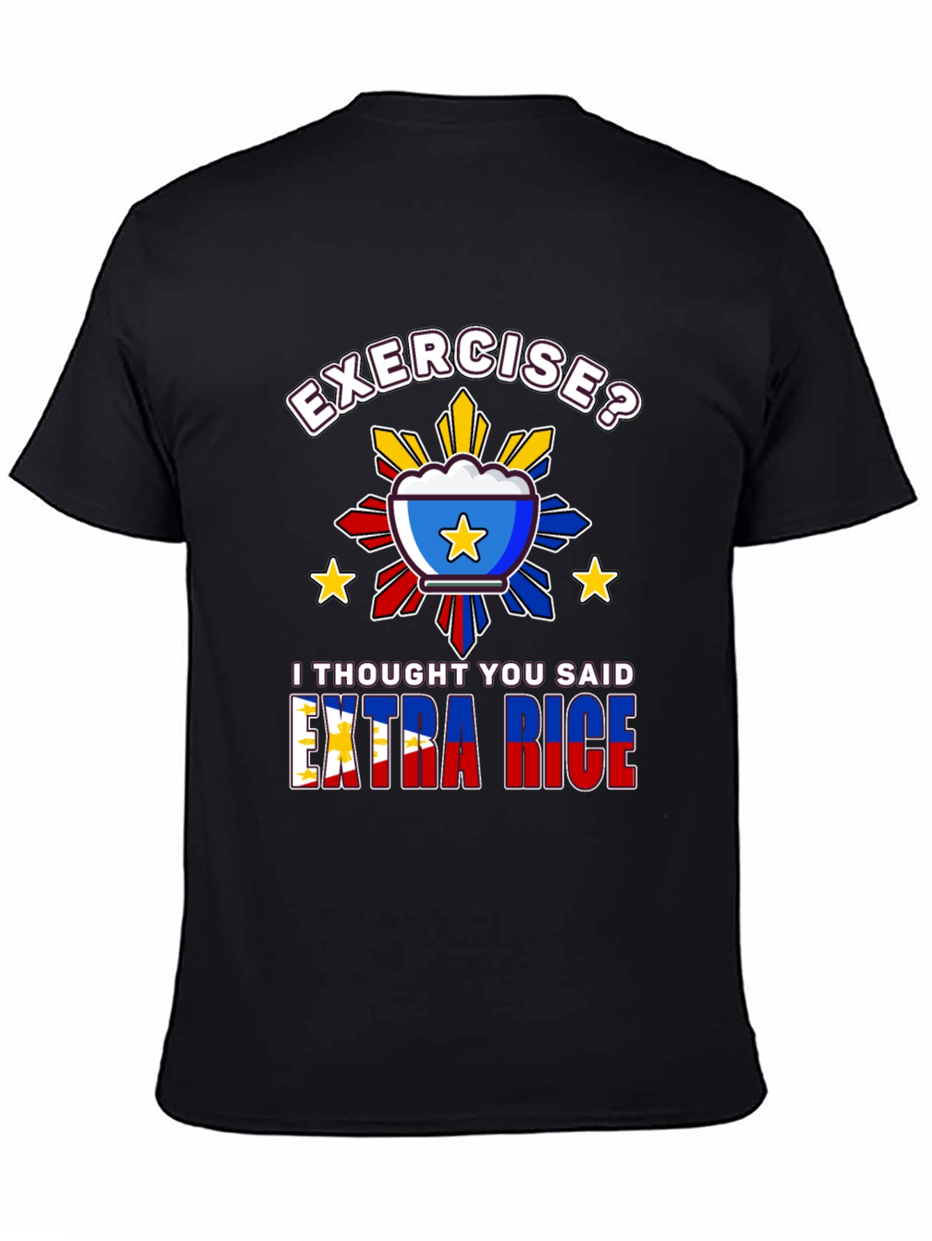 Extra Rice Graphic Tee - Pinoy Foodie T-Shirt
