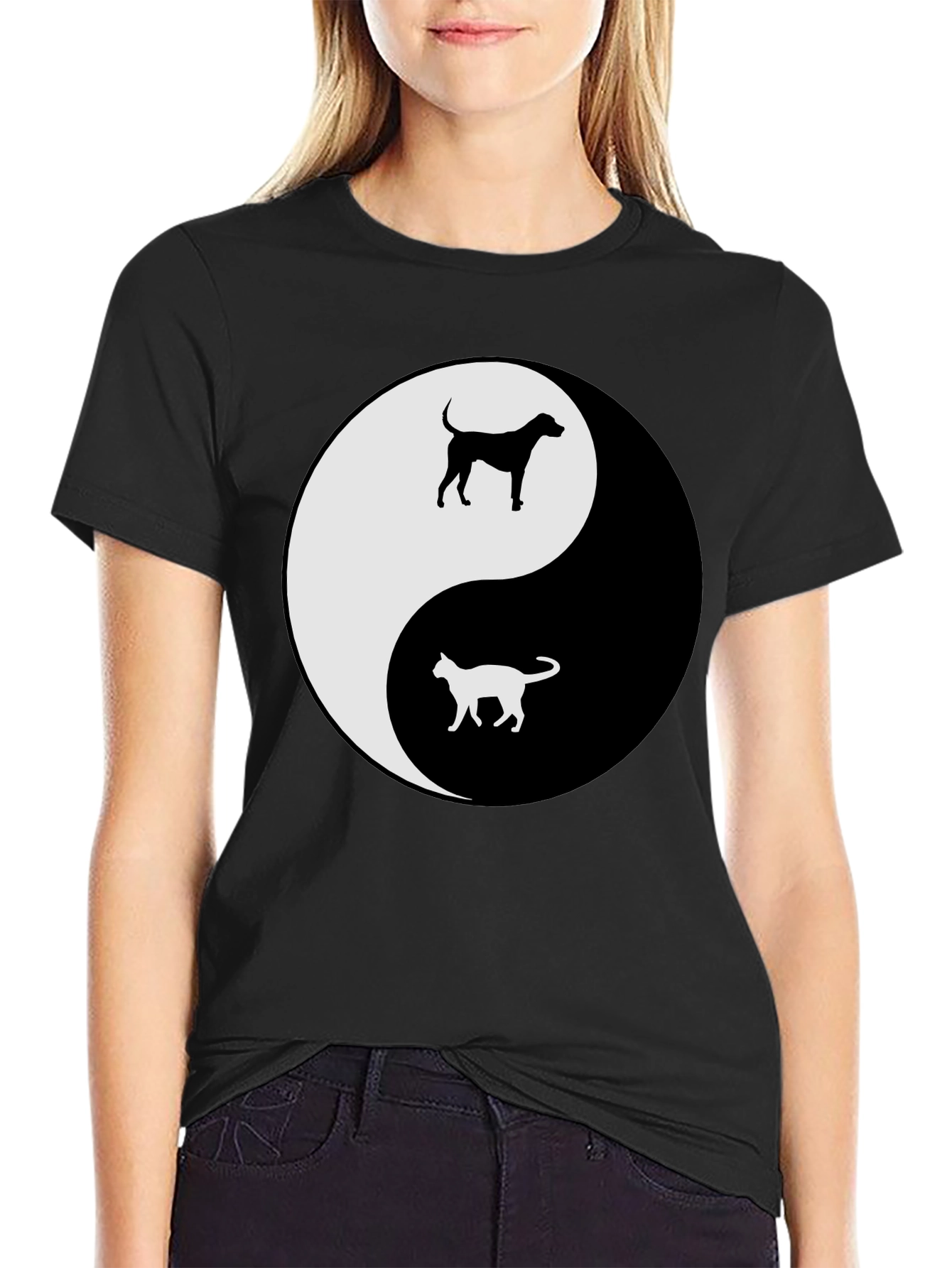 Yin Yang Cat & Dog T-Shirt