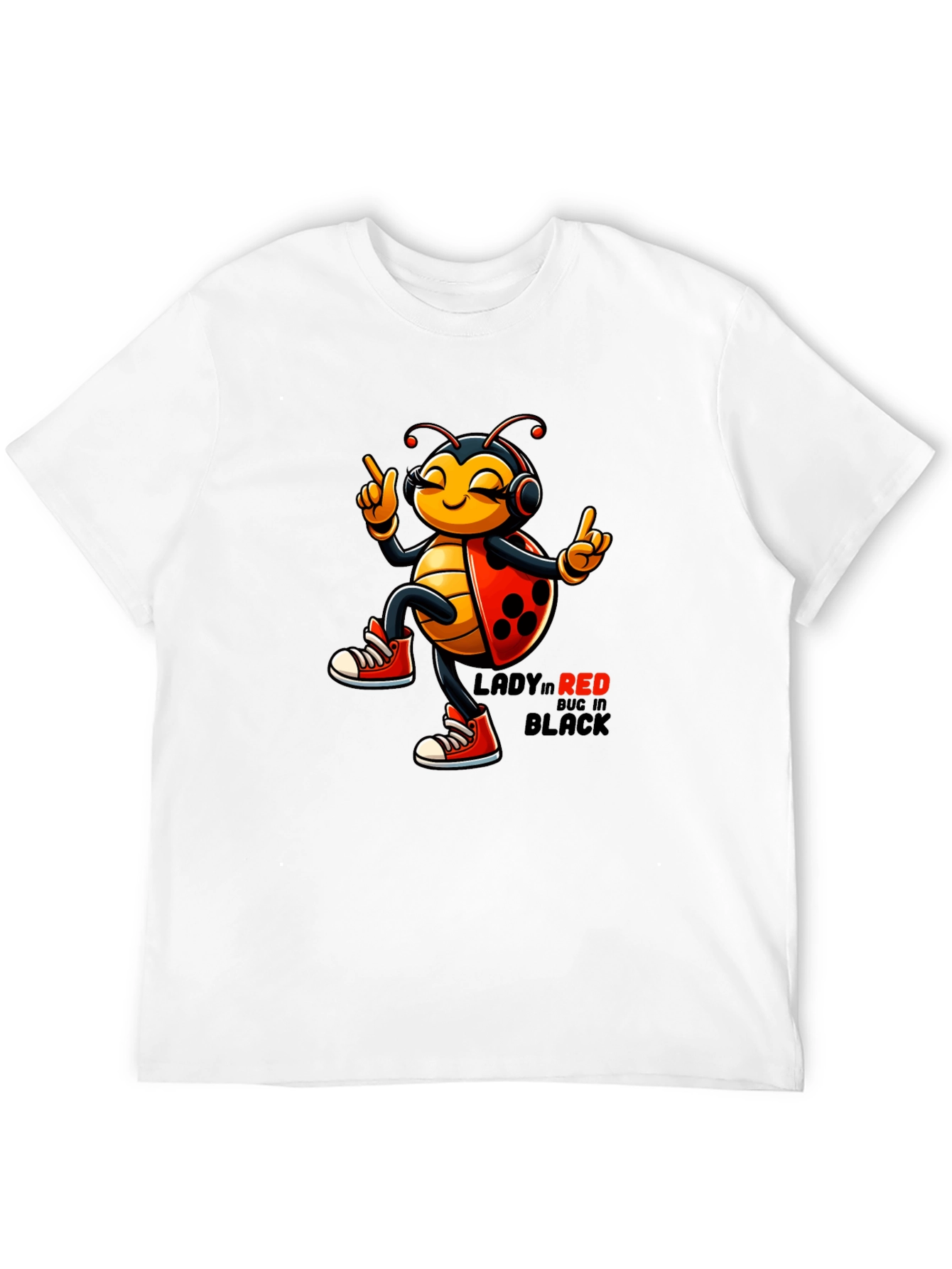 Ladybug in Red & Black Graphic Tee