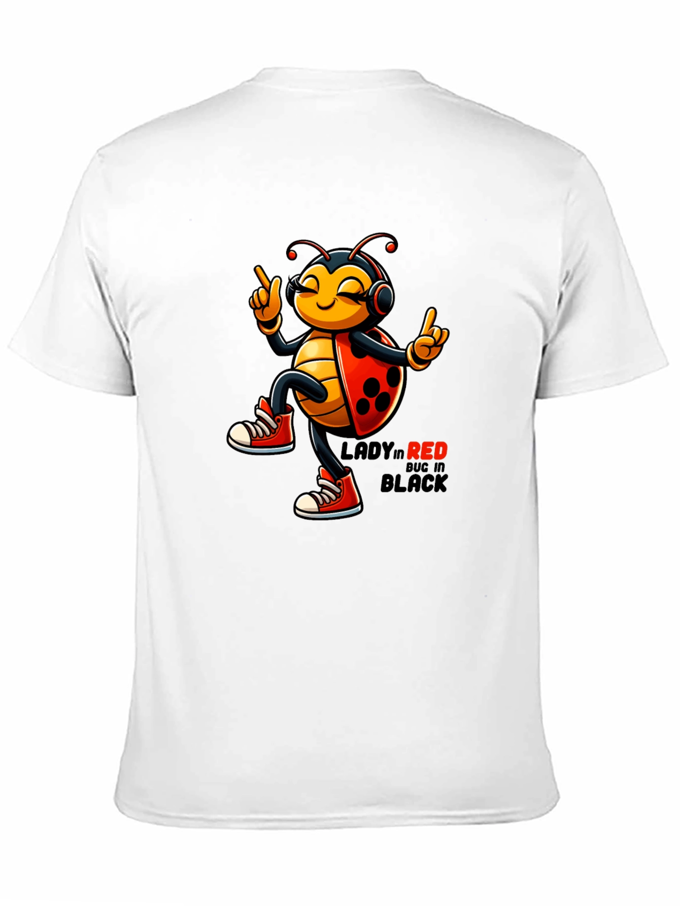 Ladybug in Red & Black Graphic Tee