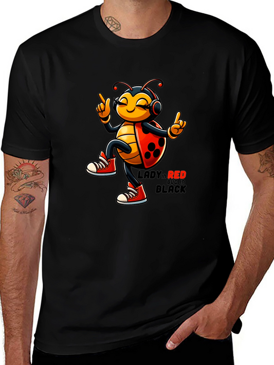 Ladybug in Red & Black Graphic Tee