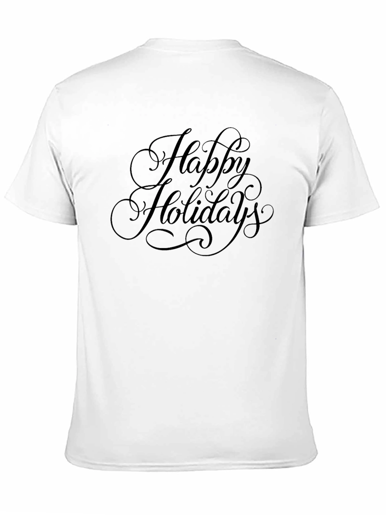 Happy Holidays Black Graphic Tee Shirt