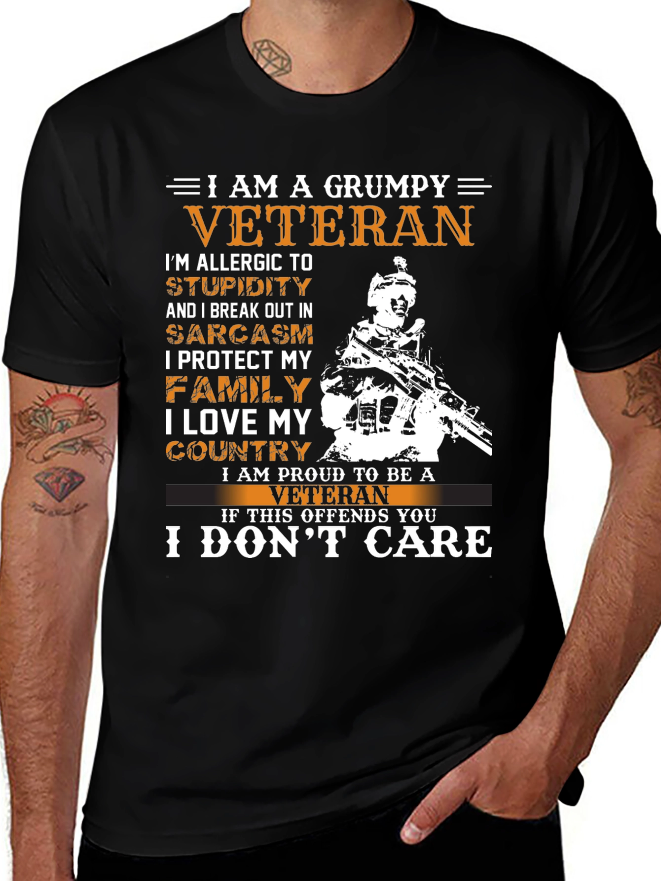 Grumpy Veteran Graphic T-Shirt