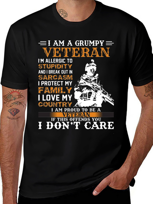 Grumpy Veteran Graphic T-Shirt