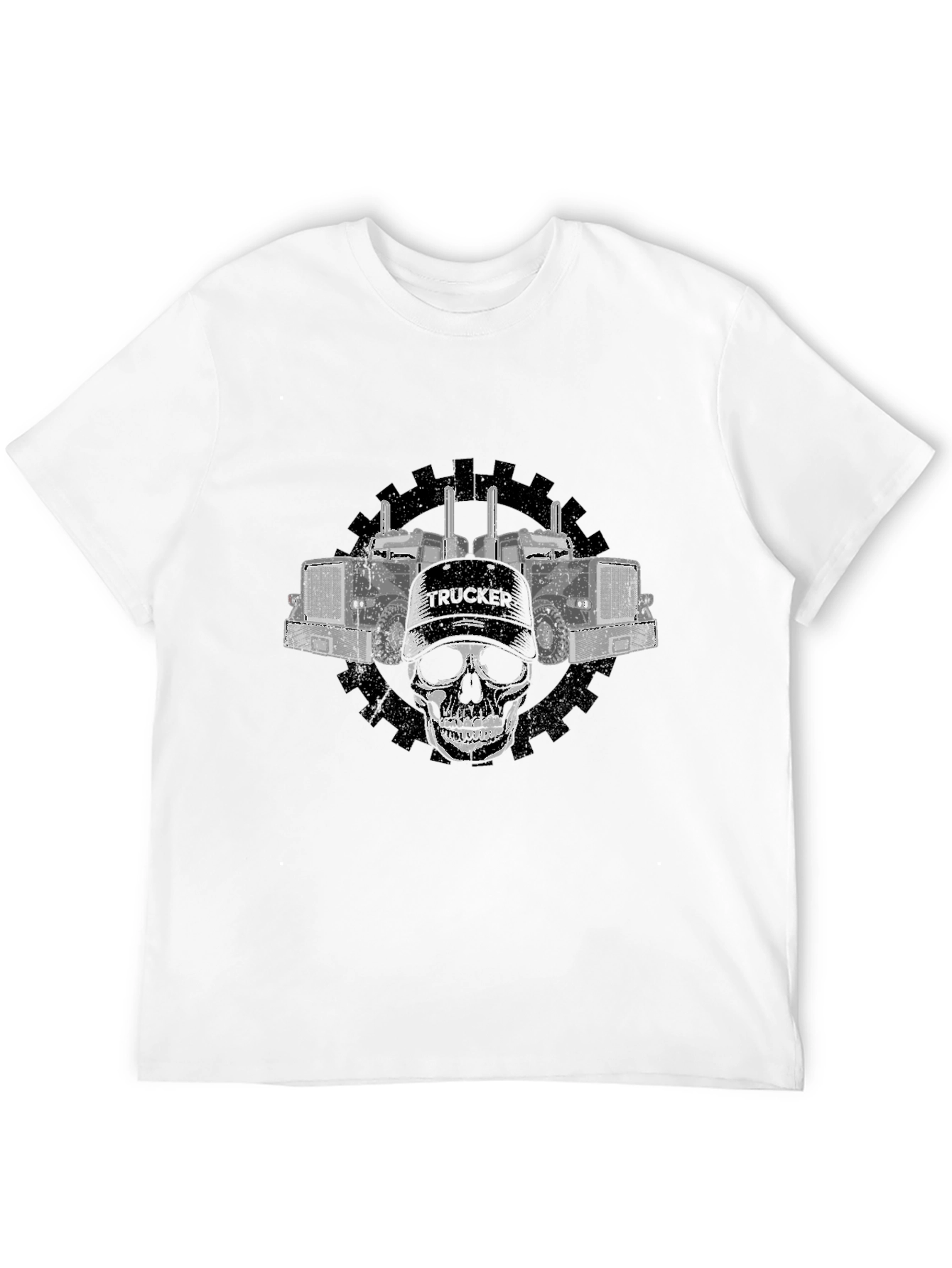 Trucker Skull Graphic T-Shirt - Diesel Power