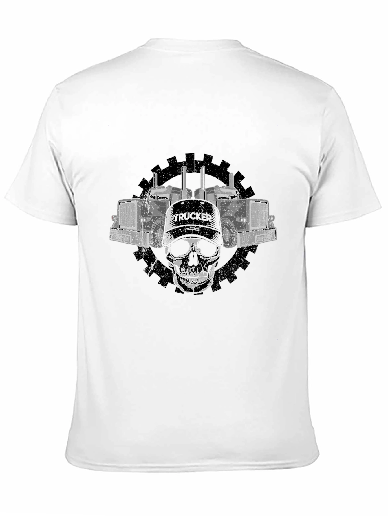 Trucker Skull Graphic T-Shirt - Diesel Power