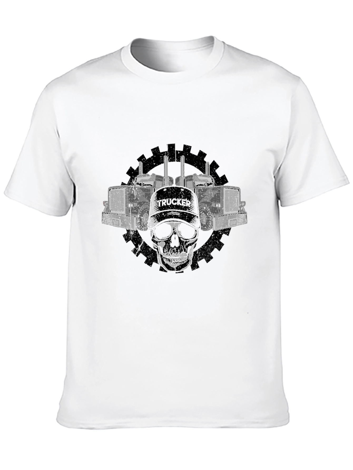 Trucker Skull Graphic T-Shirt - Diesel Power