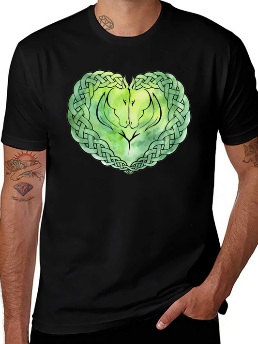 Celtic Horse Knot Graphic T-Shirt - Black