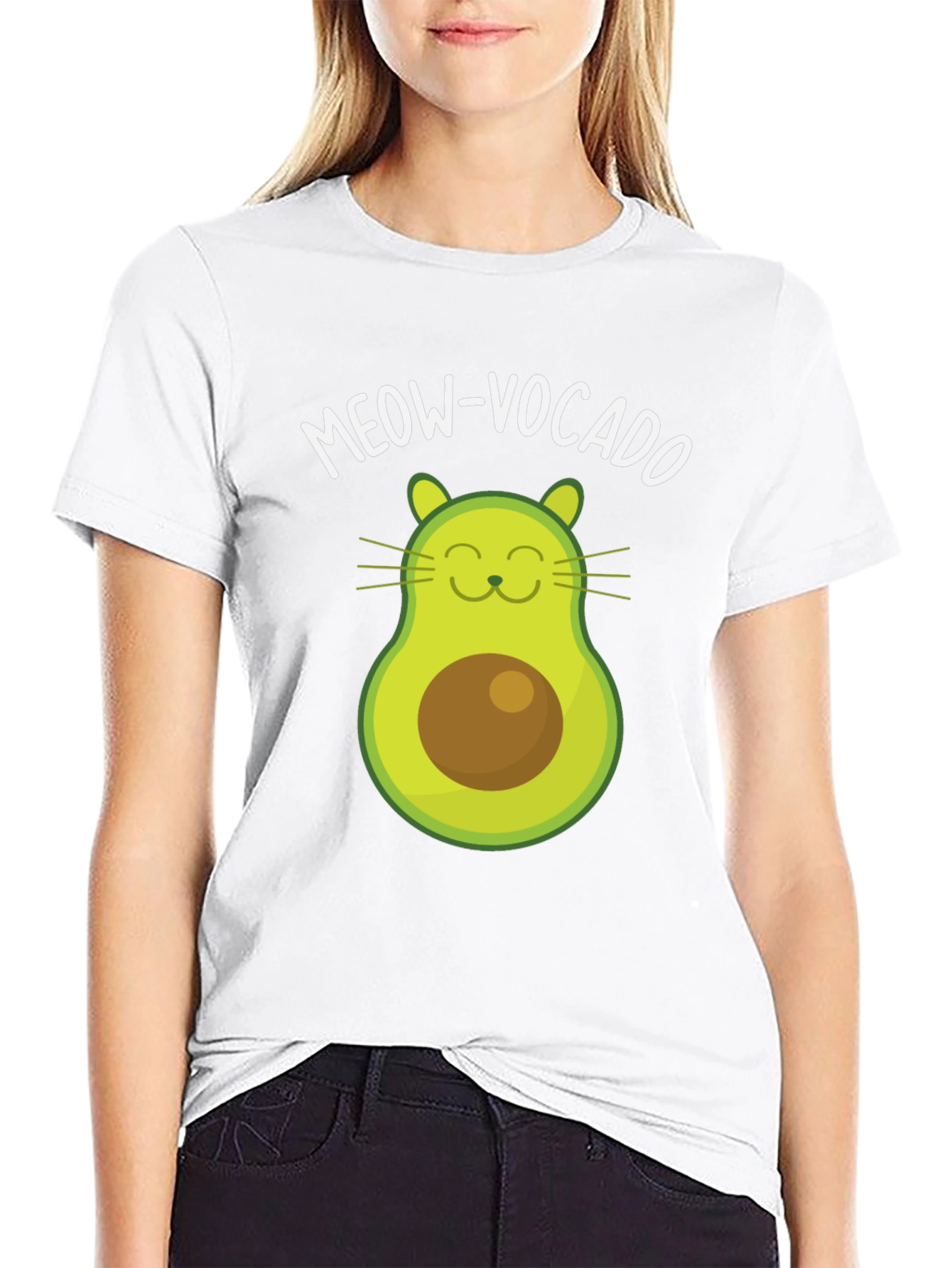 Meow-Vocado Funny Cat Avocado T-Shirt