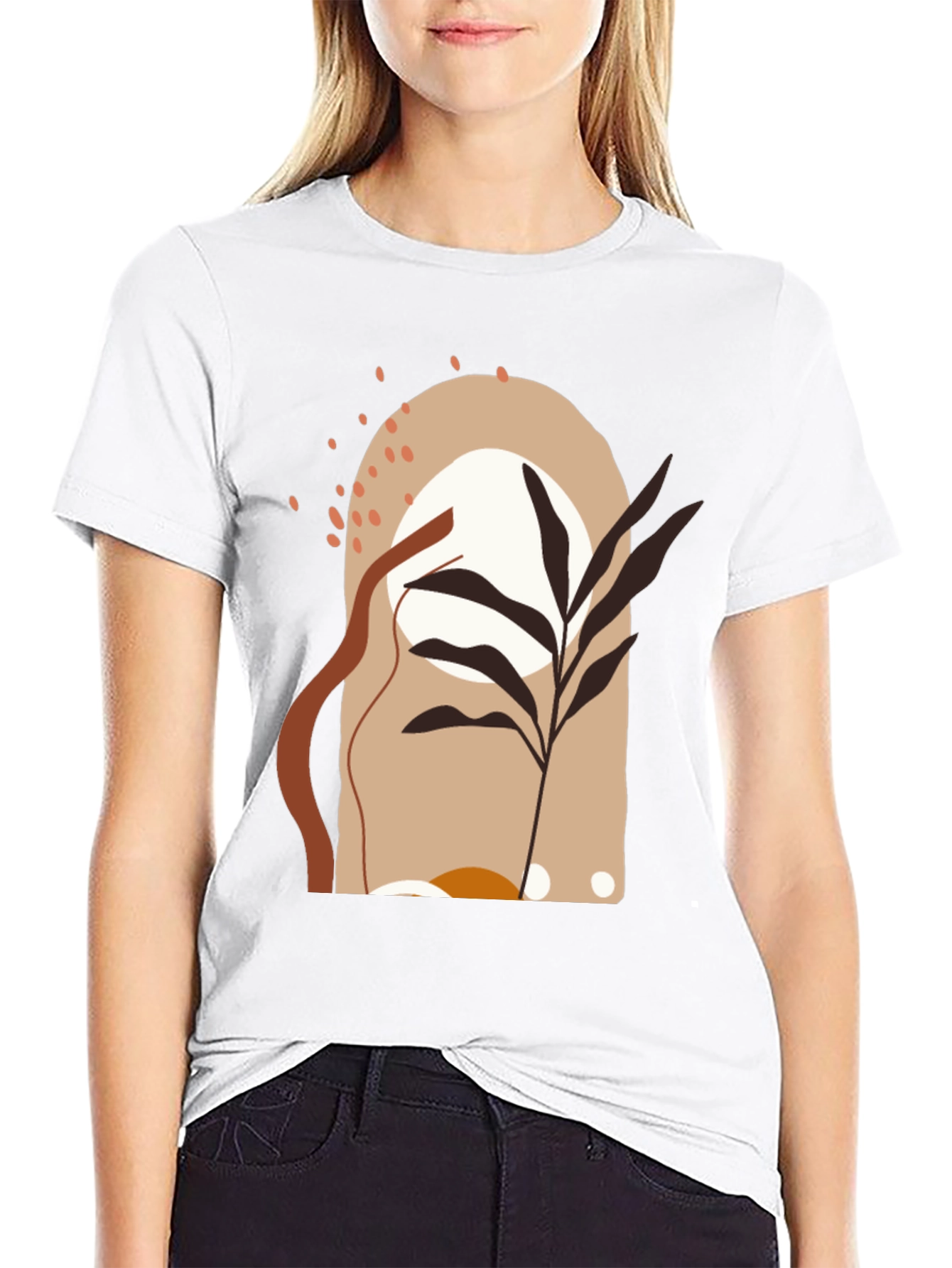 Abstract Art Graphic T-Shirt - Casual Style