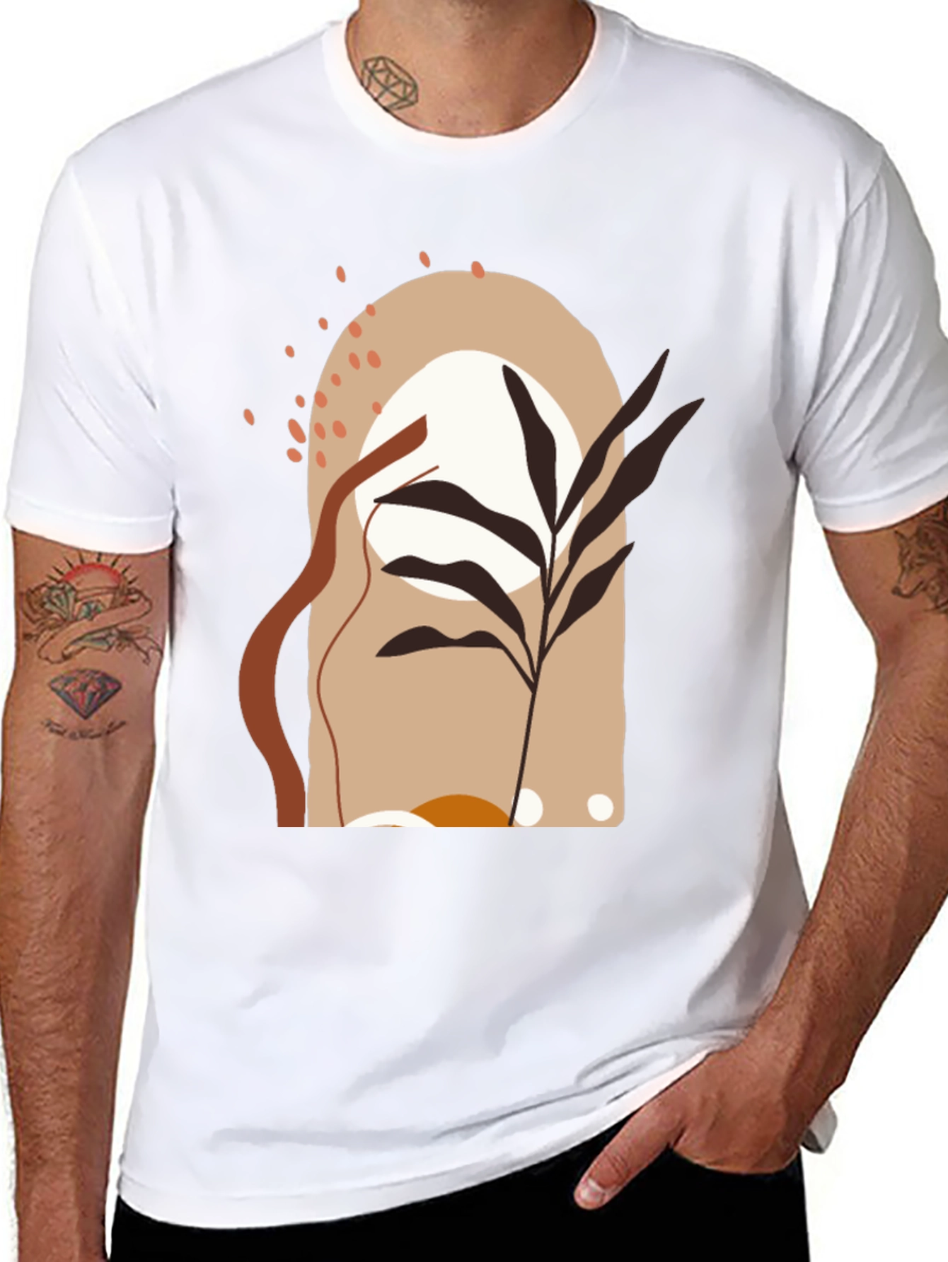 Abstract Art Graphic T-Shirt - Casual Style