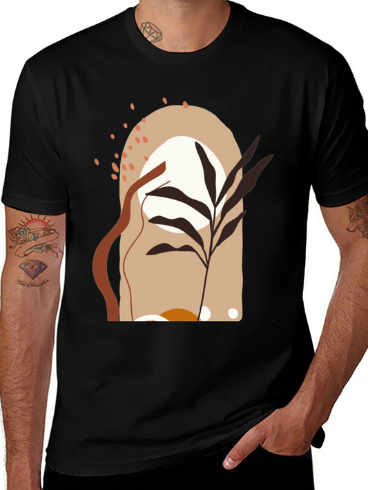 Abstract Art Graphic T-Shirt - Casual Style