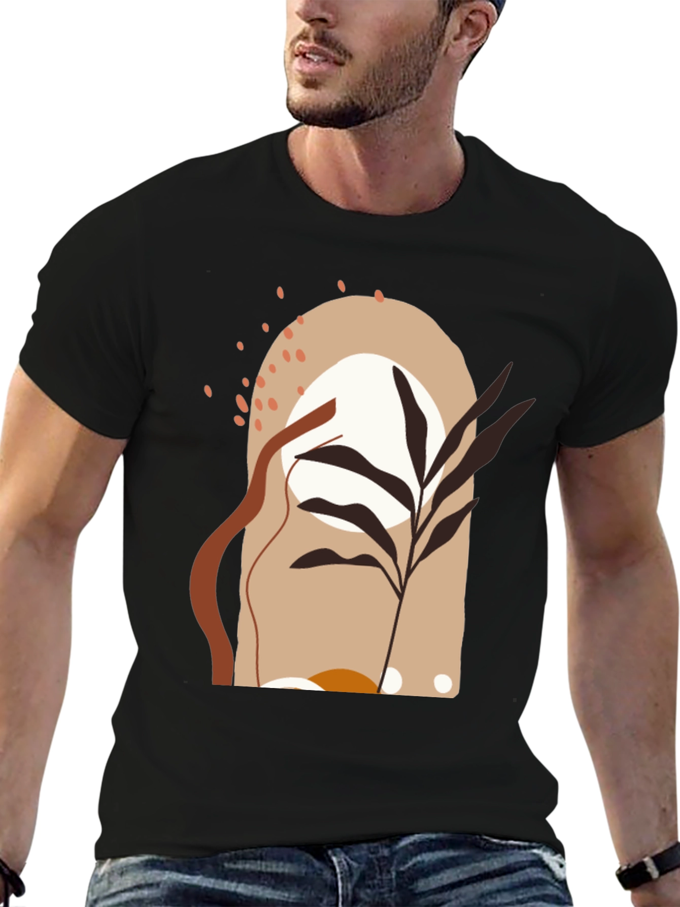 Abstract Art Graphic T-Shirt - Casual Style