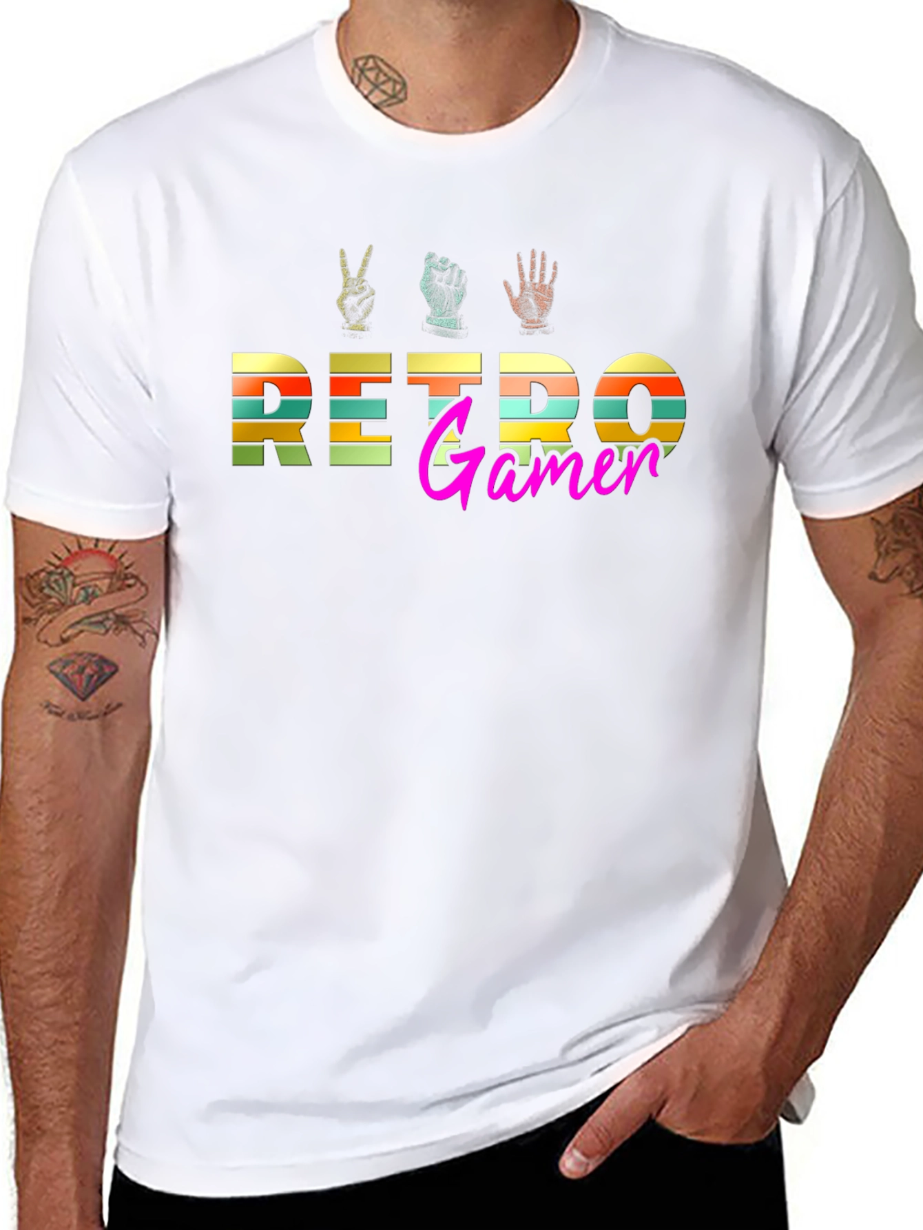 Retro Gamer Graphic T-Shirt - Black
