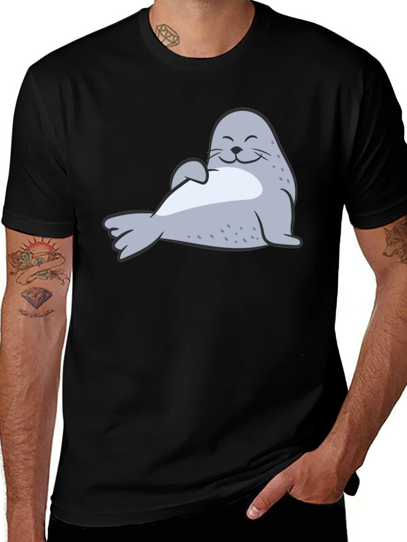 Cute Seal Graphic T-Shirt