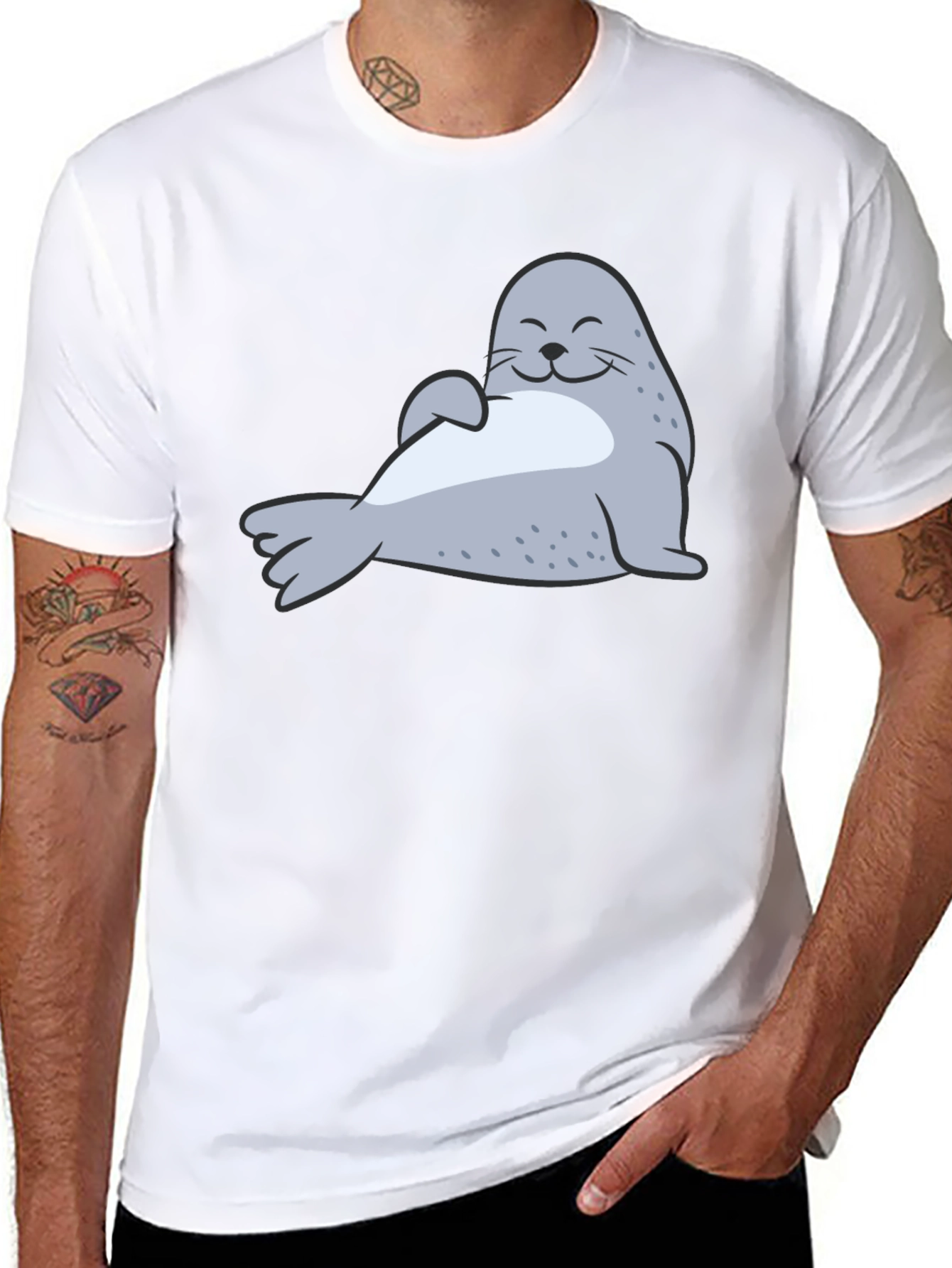 Cute Seal Graphic T-Shirt