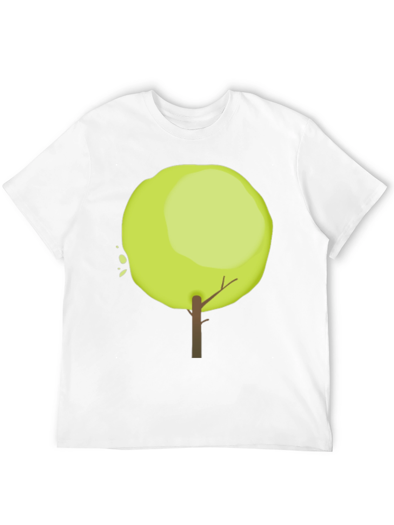 Tree Graphic Black Cotton Casual T-Shirt